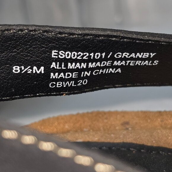 EUROSOFT BY SOFFT BLACK STRAPY SANDAL CORK HEEL WOMENS SIZE 8.5 EUC - Picture 6 of 9